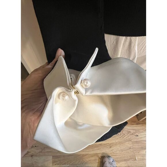 NWT Commense Contrast Trim Pearl-Detail Black Ribbed Slim Fit Pullover Sweater L - Picture 6 of 13